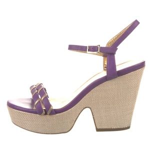 NEW Kate Spade Purple/Gold Wedges | Size 6.5